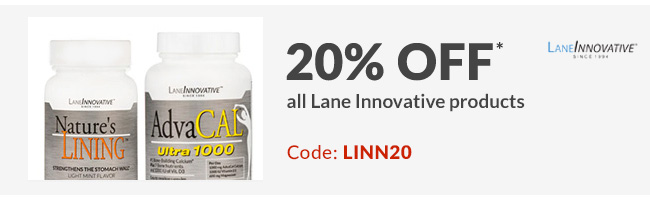 20% off* all Lane Innovative products. Code: LINN20